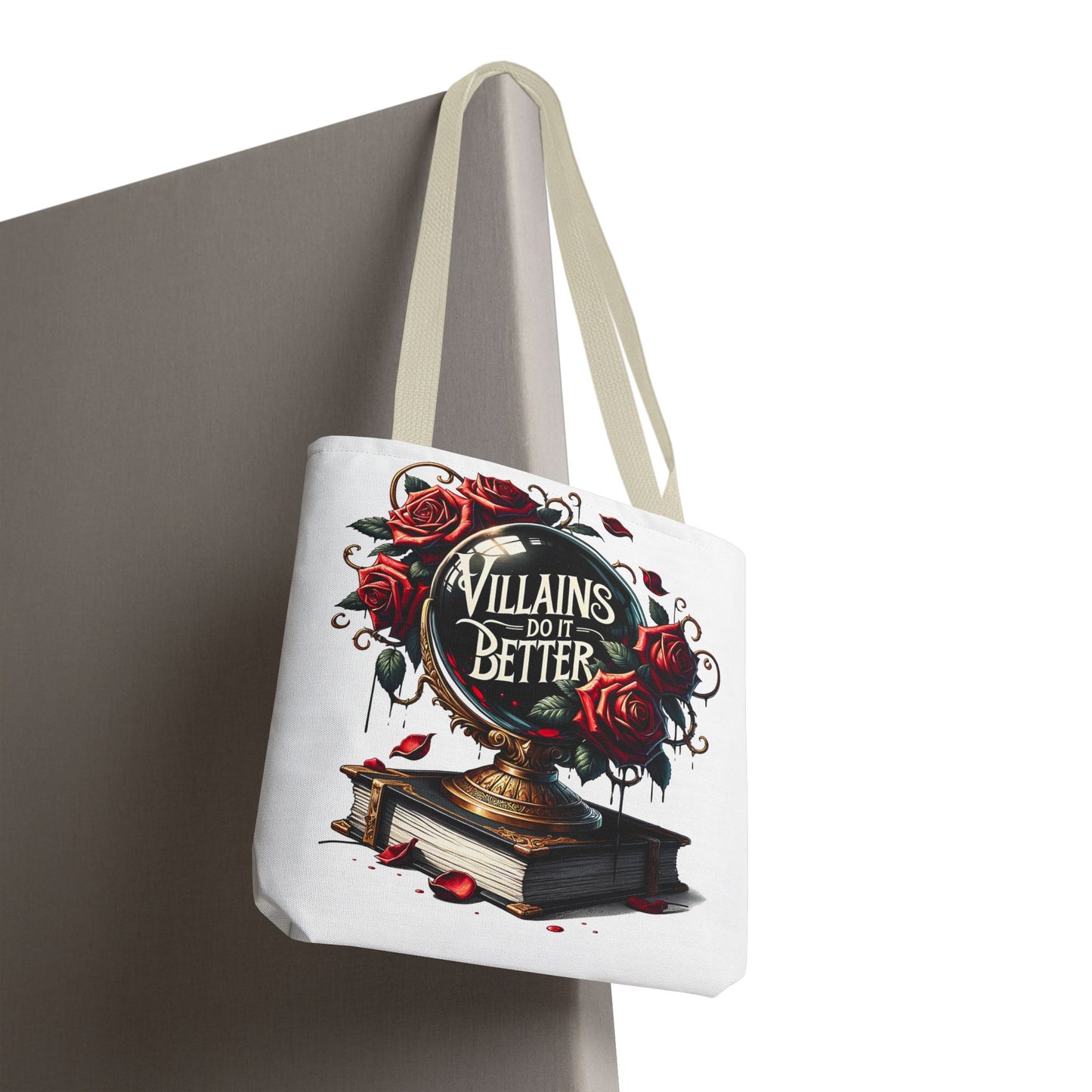 Villains Do It Better Tote Bag — Gothic Rose Bookish Aesthetic