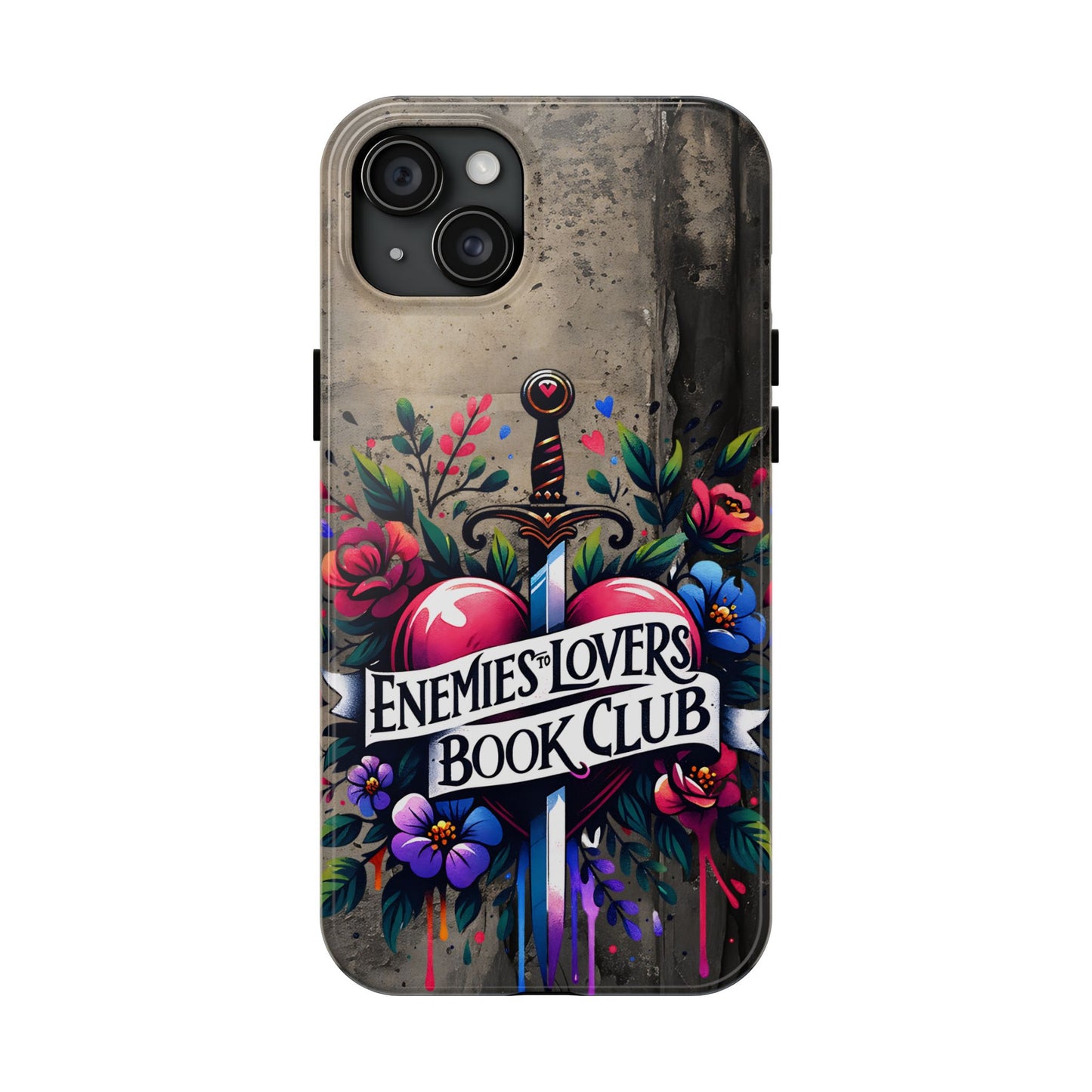 Enemies Lovers Book Club Phone Case — Gothic Floral Sword Protective Cover