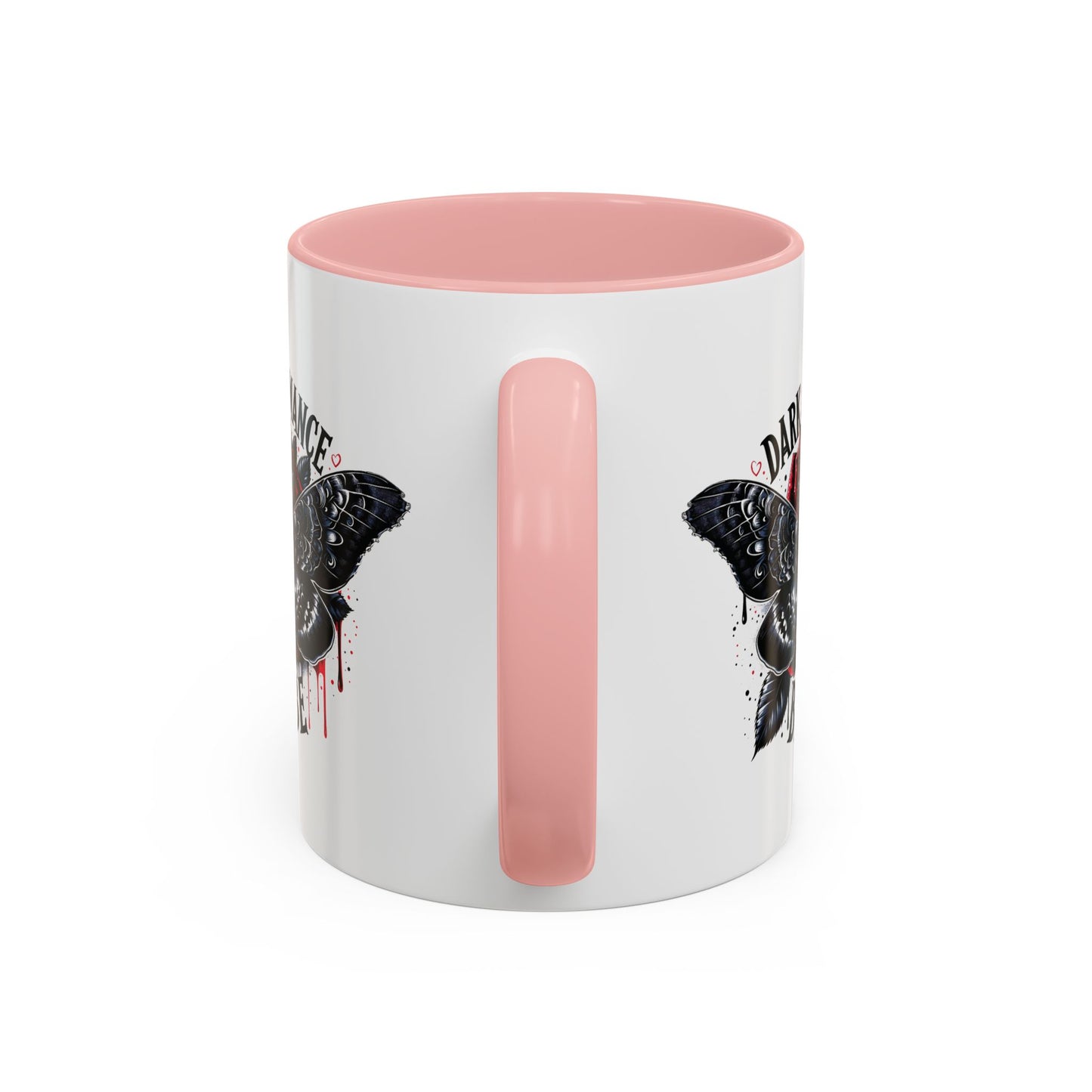 Dark Romance Babe Coffee Mug — Gothic Moth & Rose Accent Mug