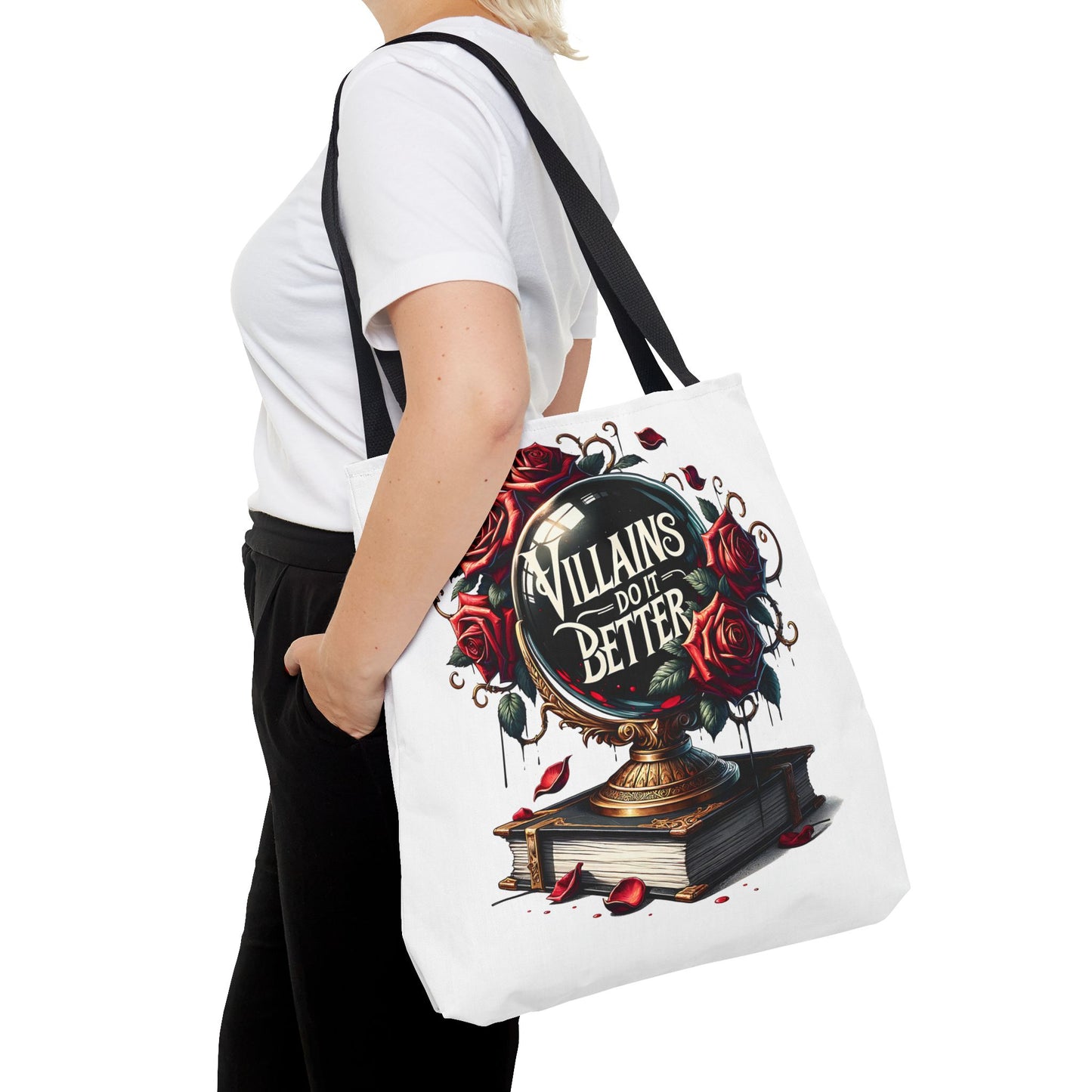 Villains Do It Better Tote Bag — Gothic Rose Bookish Aesthetic