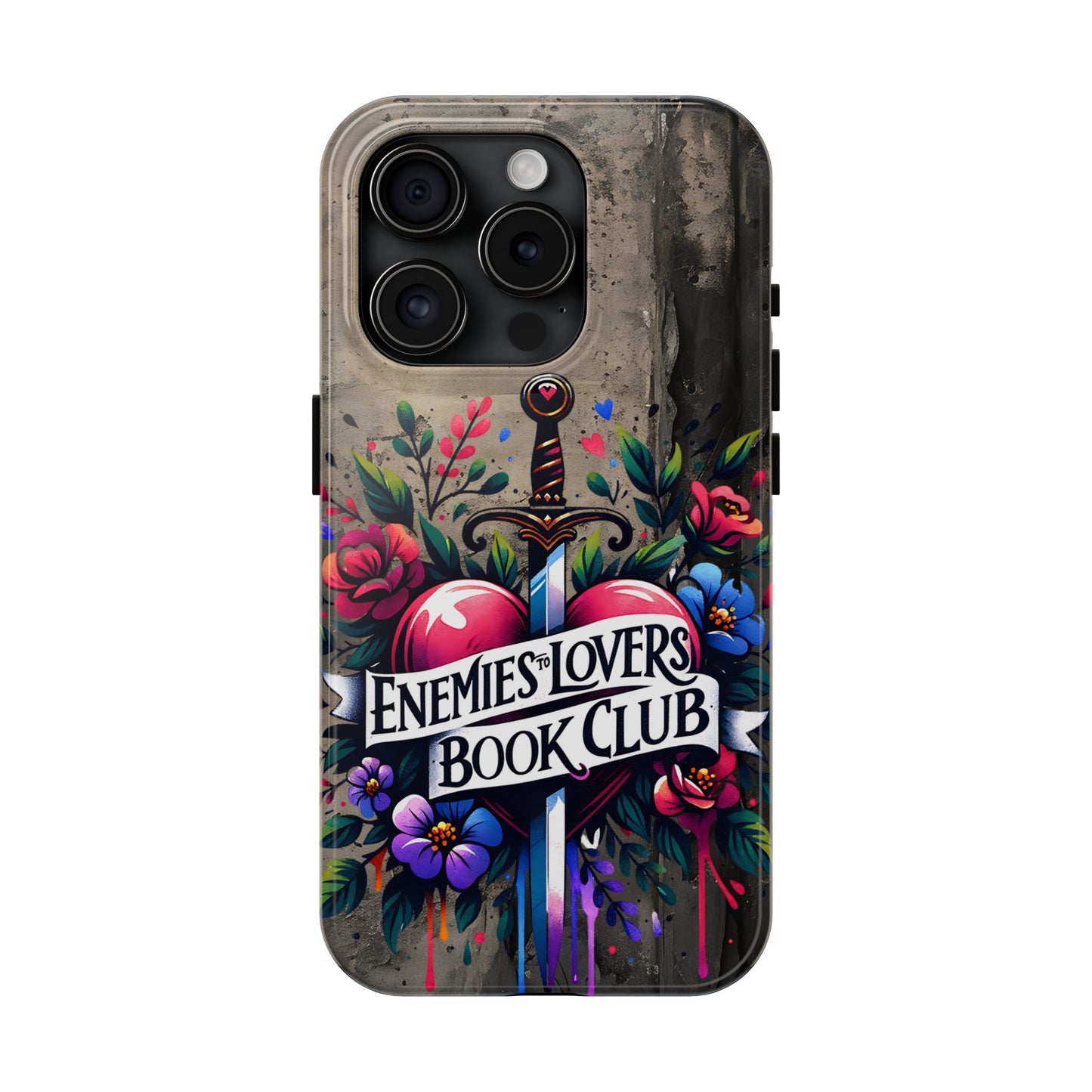 Enemies Lovers Book Club Phone Case — Gothic Floral Sword Protective Cover