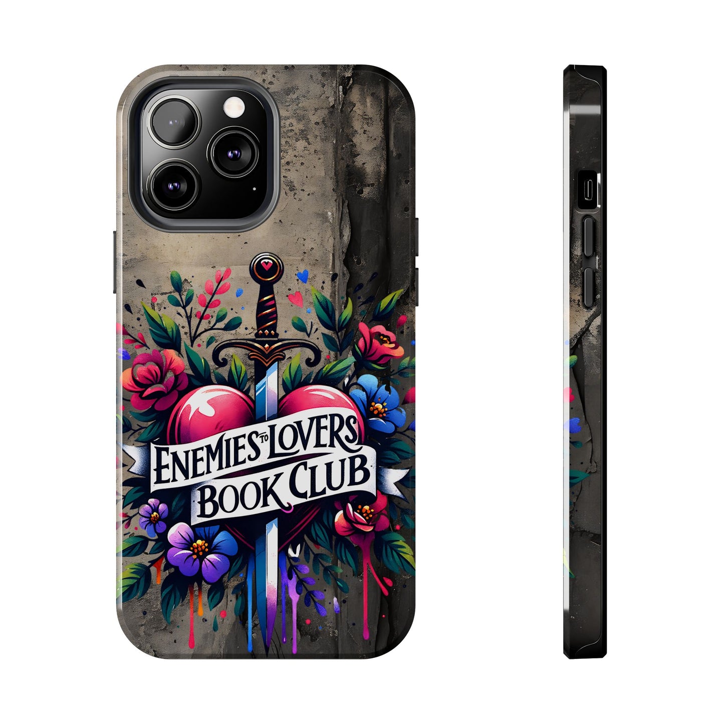 Enemies Lovers Book Club Phone Case — Gothic Floral Sword Protective Cover