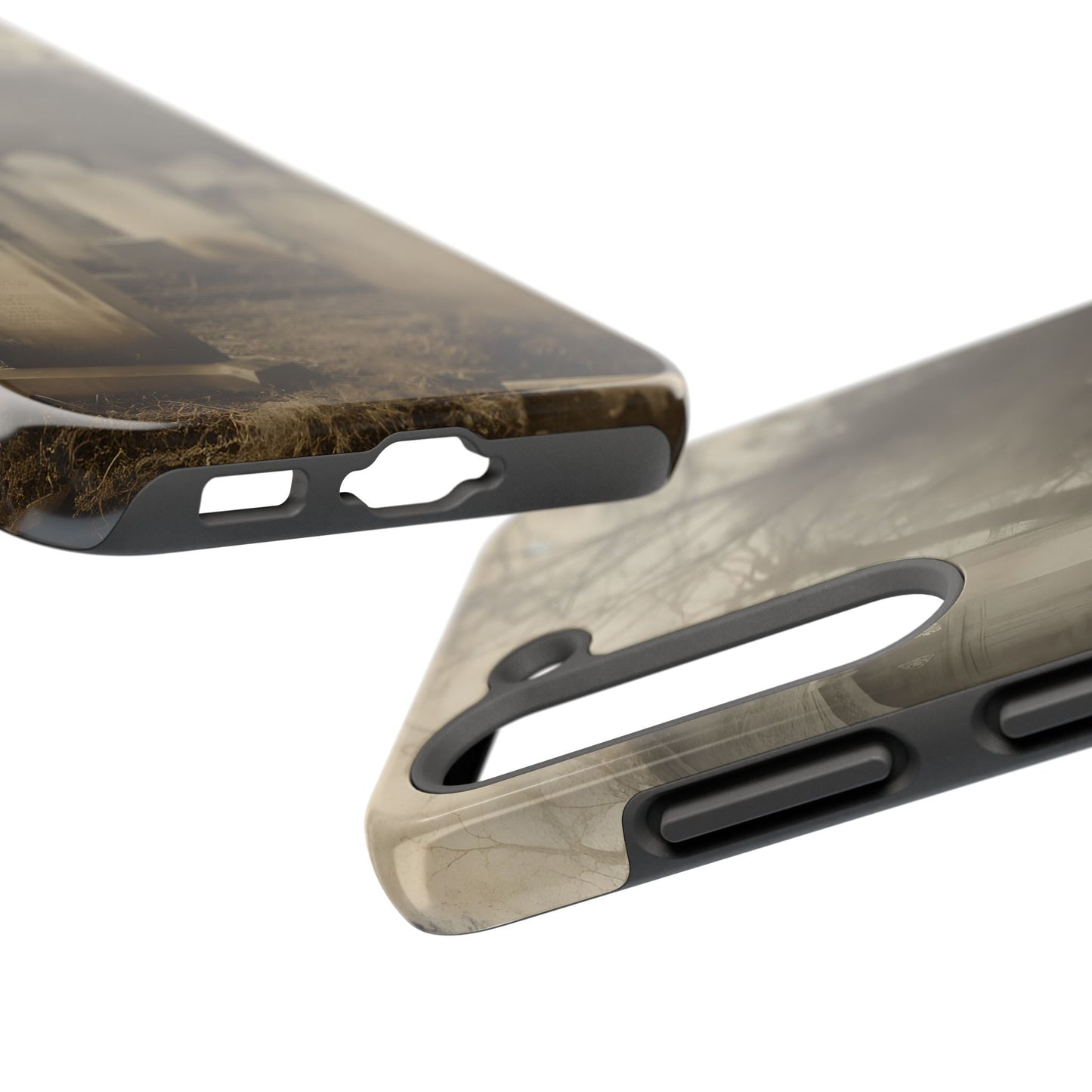 Cemetery Graveyard Phone Case — Spooky Fog Tombstone Tough Phone Case