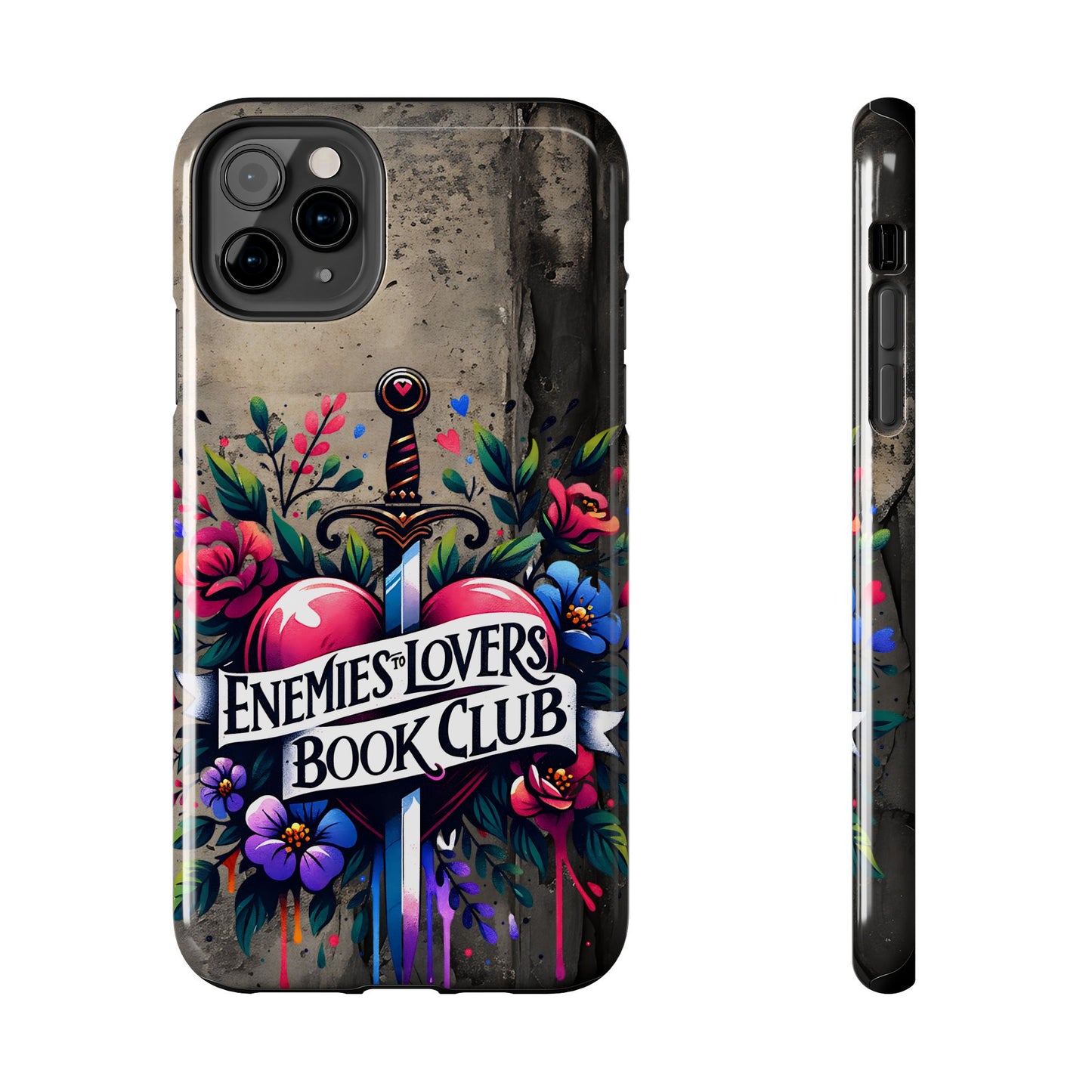 Enemies Lovers Book Club Phone Case — Gothic Floral Sword Protective Cover