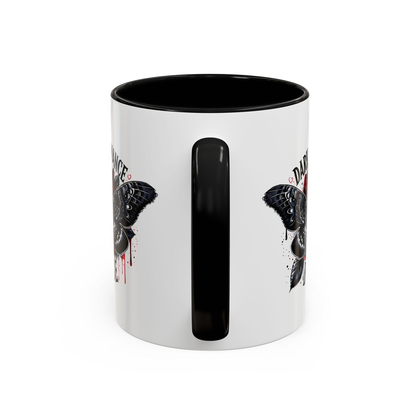 Dark Romance Babe Coffee Mug — Gothic Moth & Rose Accent Mug