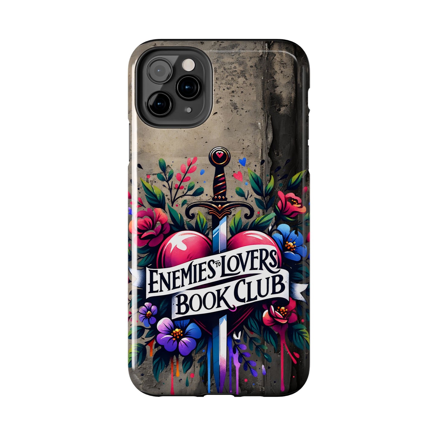 Enemies Lovers Book Club Phone Case — Gothic Floral Sword Protective Cover