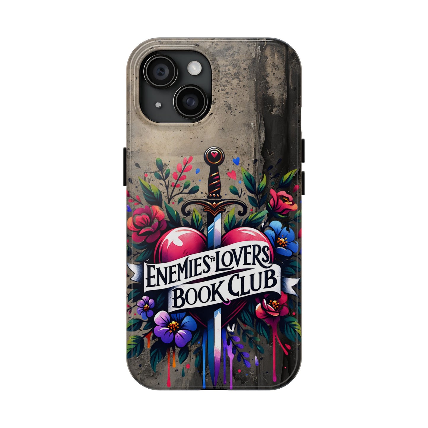 Enemies Lovers Book Club Phone Case — Gothic Floral Sword Protective Cover