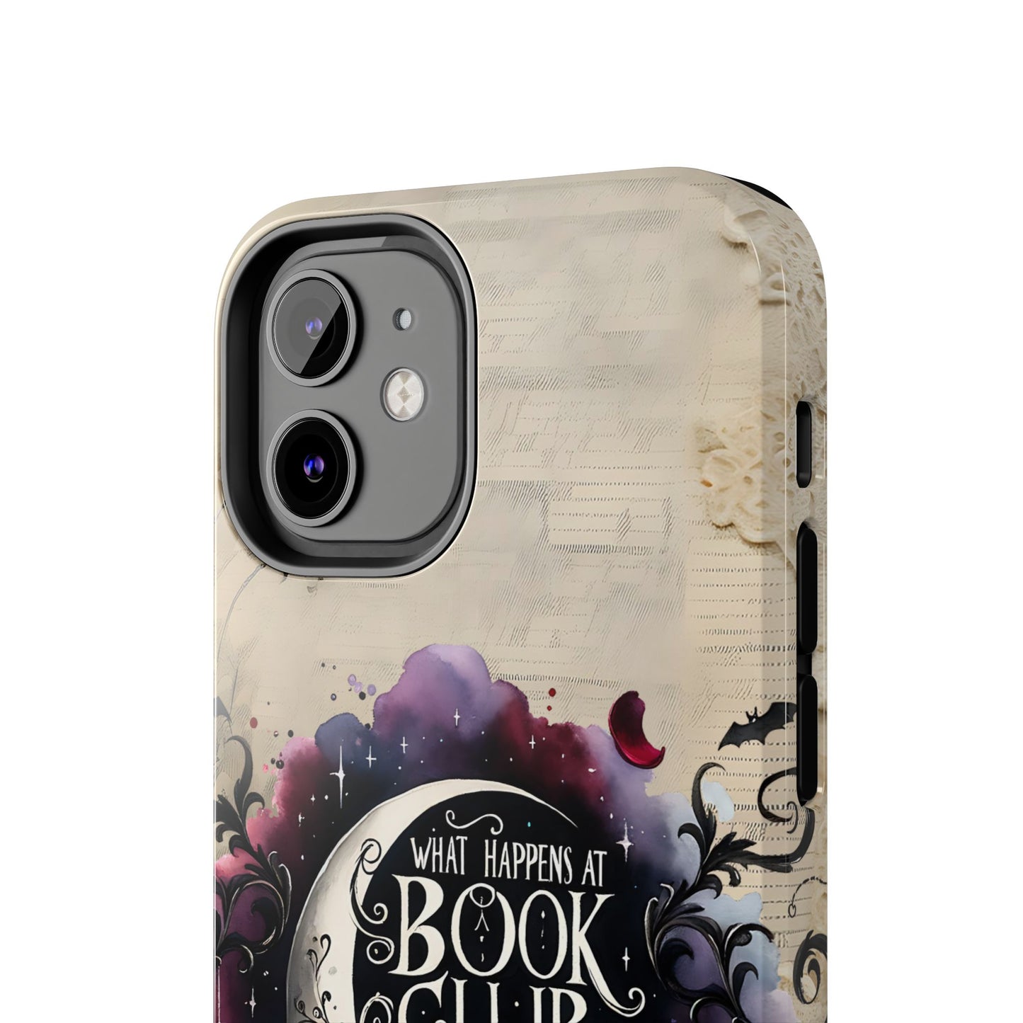 Book Club Phone Case — "What Happens at Book Club Stays at Book Club" Cozy Literary Design
