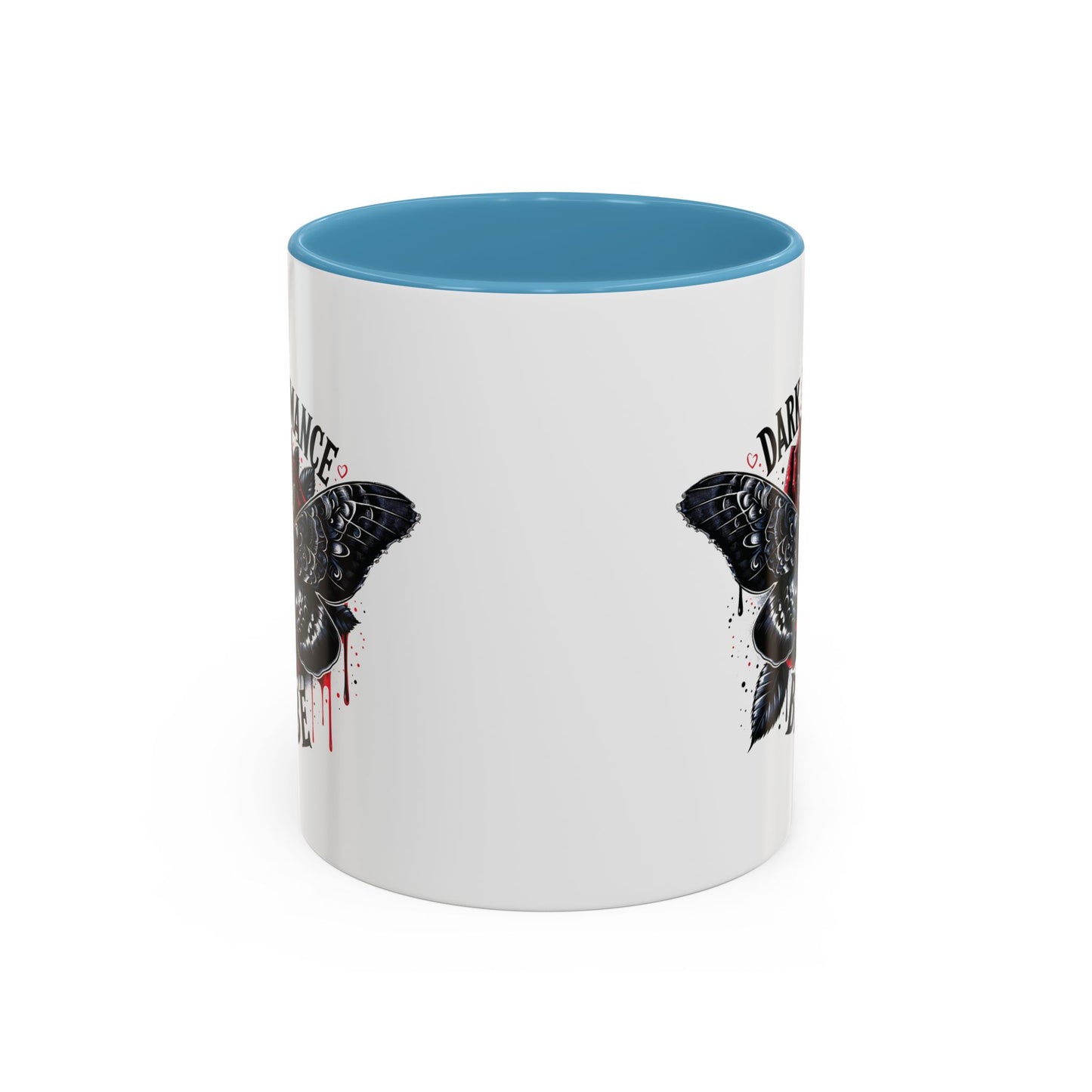 Dark Romance Babe Coffee Mug — Gothic Moth & Rose Accent Mug