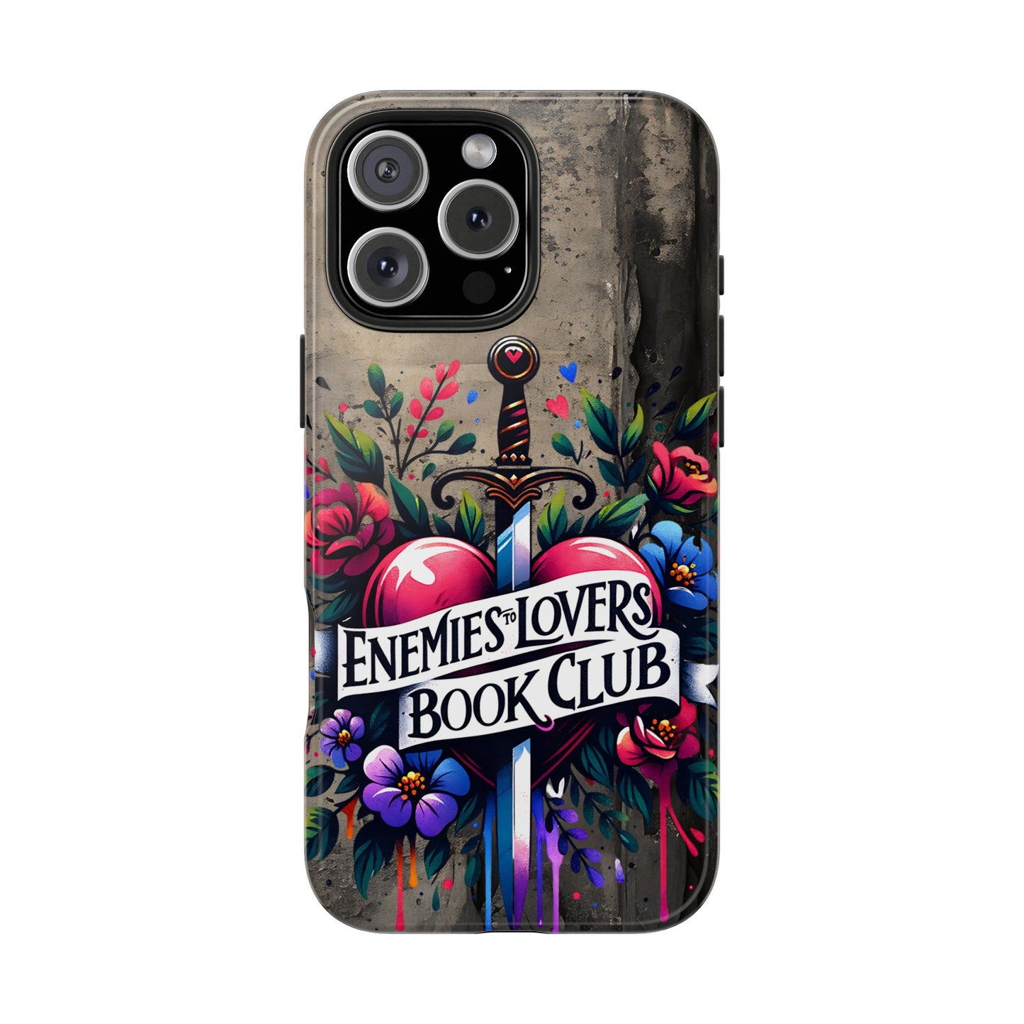 Enemies Lovers Book Club Phone Case — Gothic Floral Sword Protective Cover