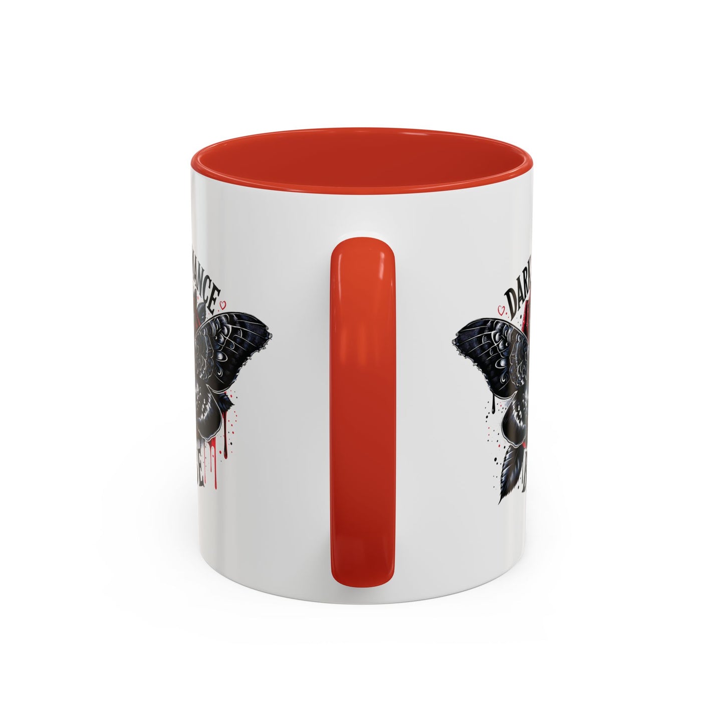 Dark Romance Babe Coffee Mug — Gothic Moth & Rose Accent Mug