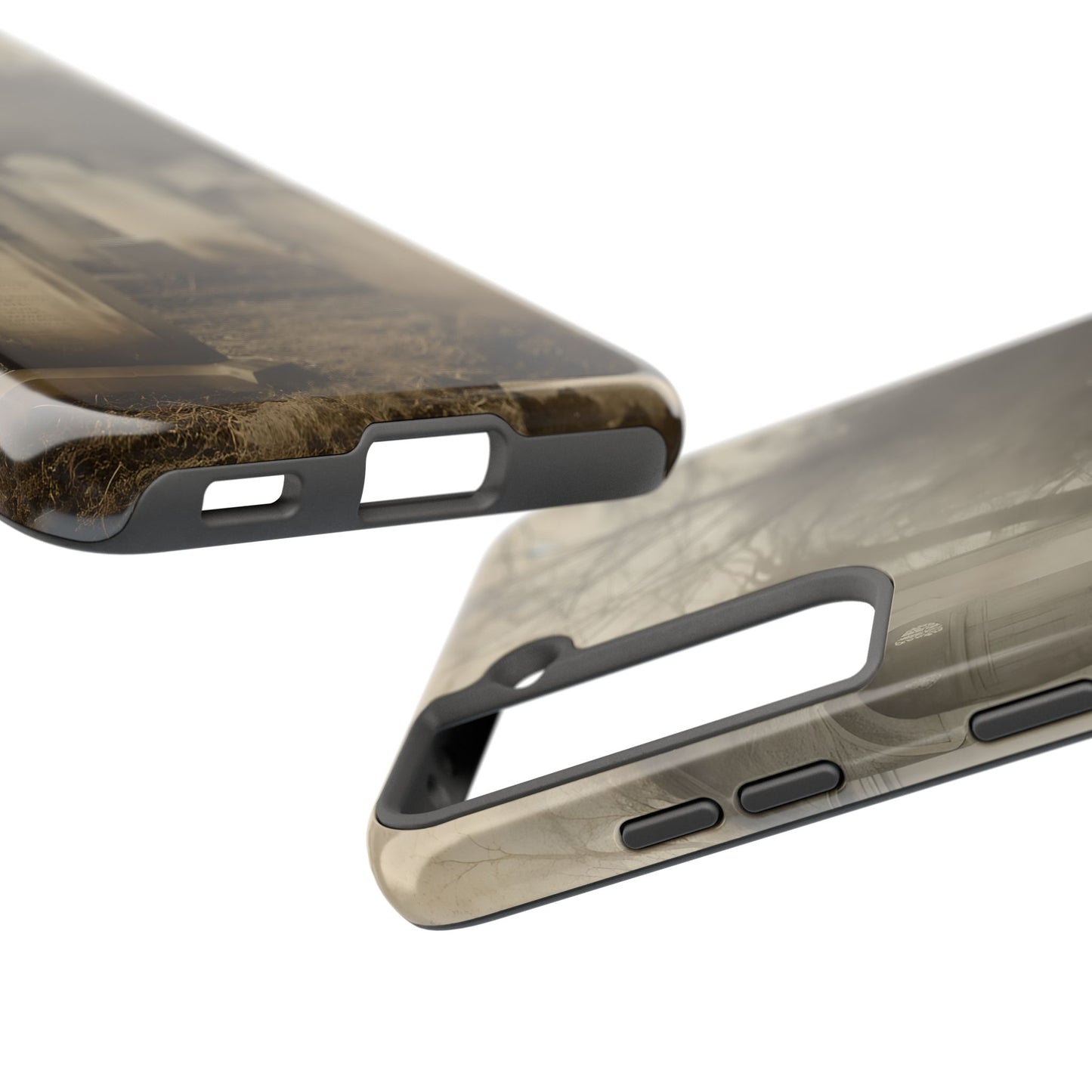 Cemetery Graveyard Phone Case — Spooky Fog Tombstone Tough Phone Case