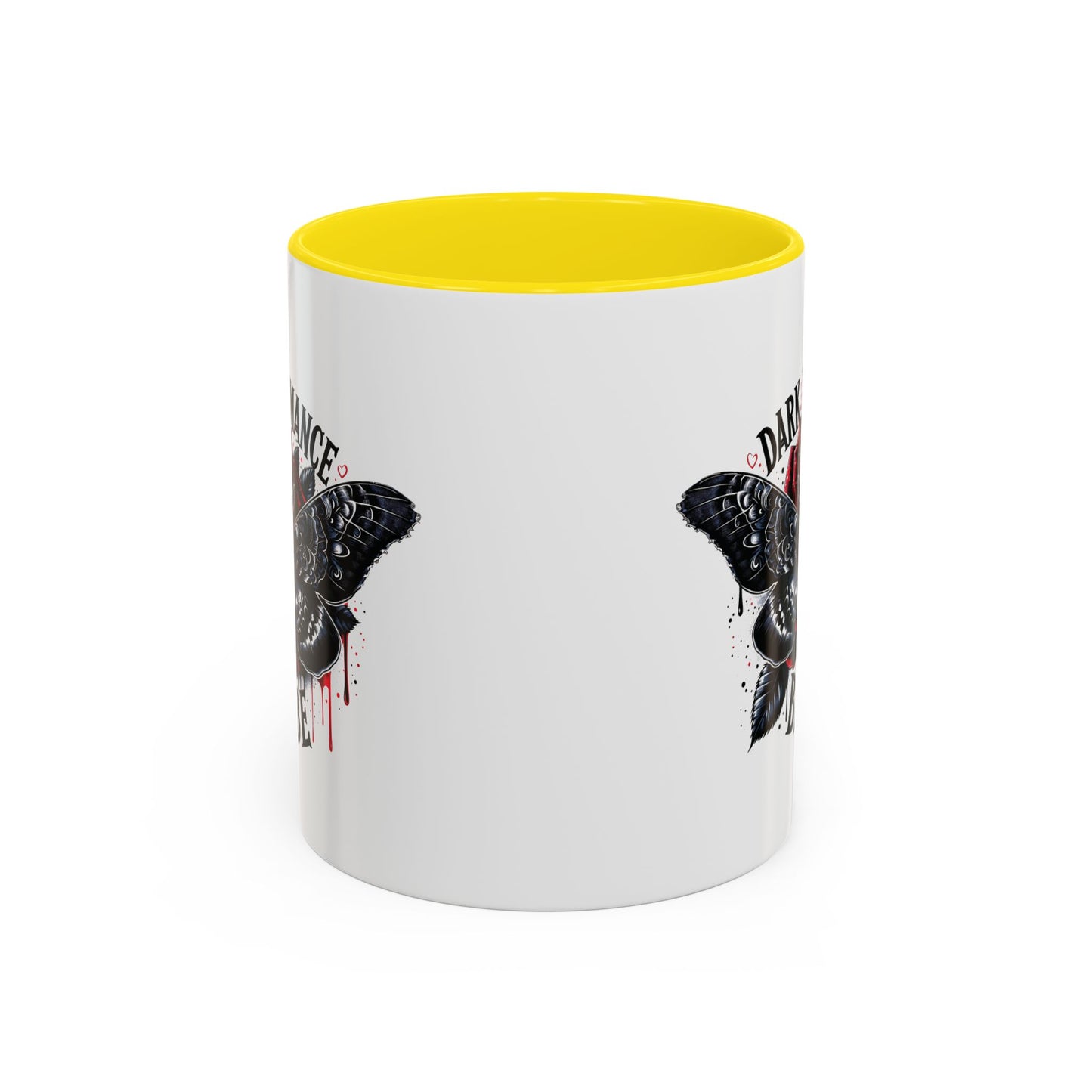 Dark Romance Babe Coffee Mug — Gothic Moth & Rose Accent Mug