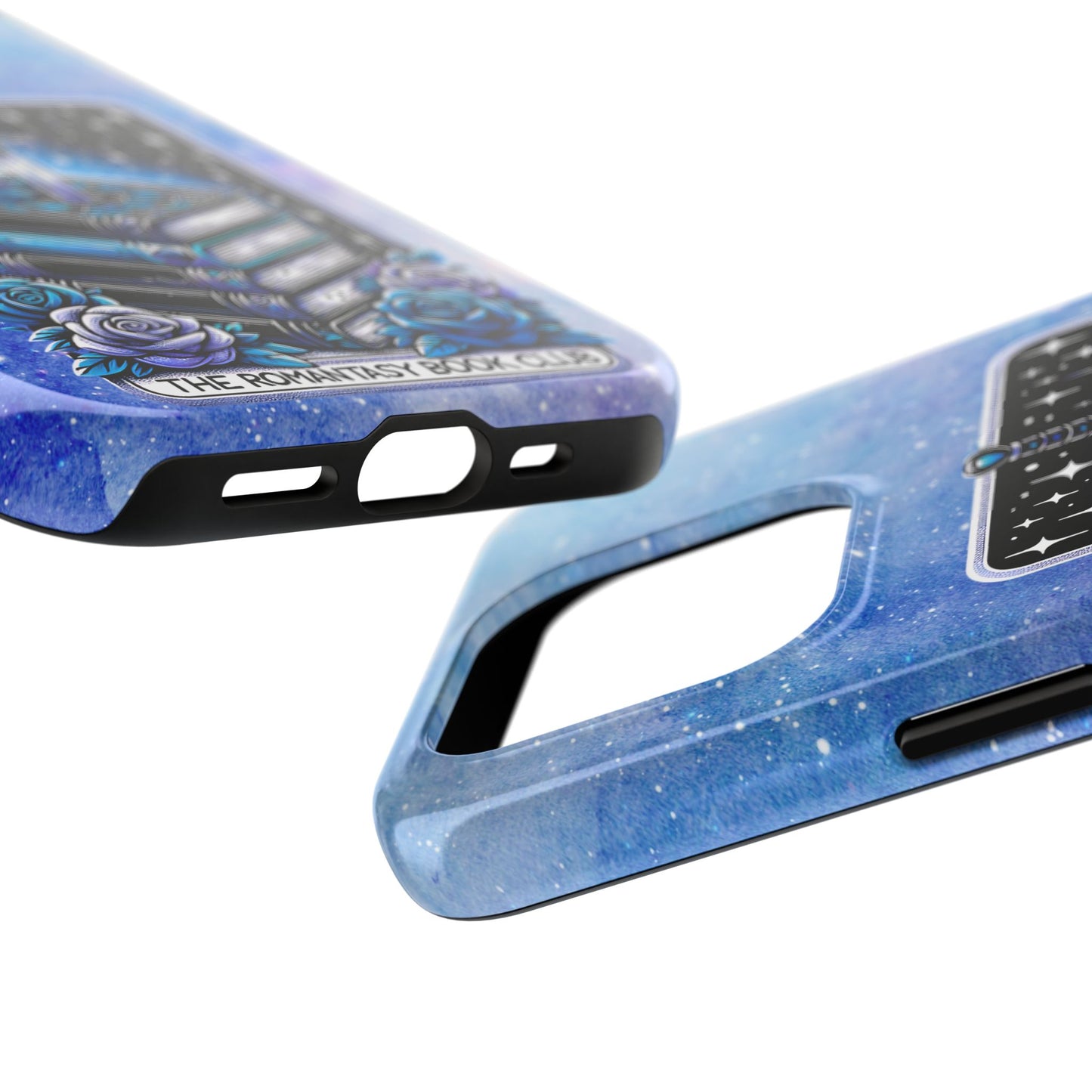 Fantasy Book Club Tough Phone Case — Sword & Stacked Books Design