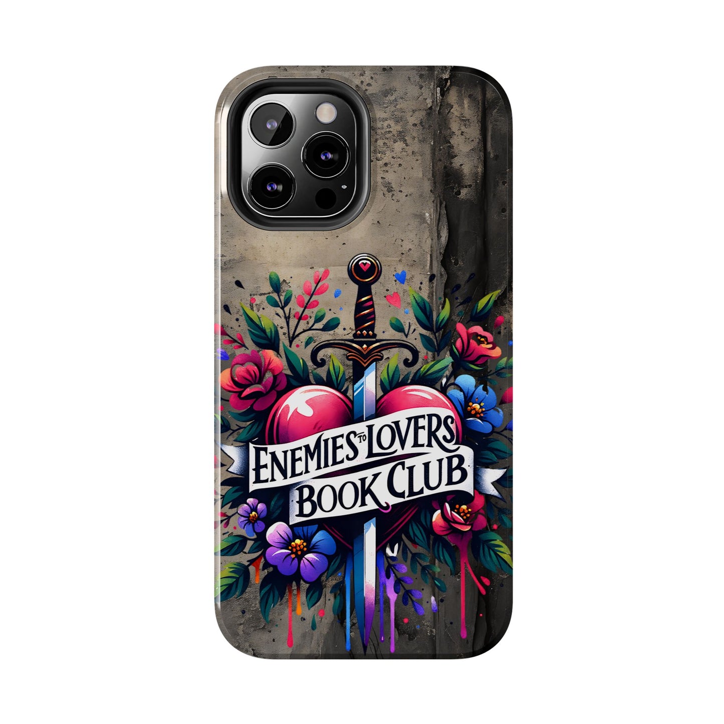 Enemies Lovers Book Club Phone Case — Gothic Floral Sword Protective Cover