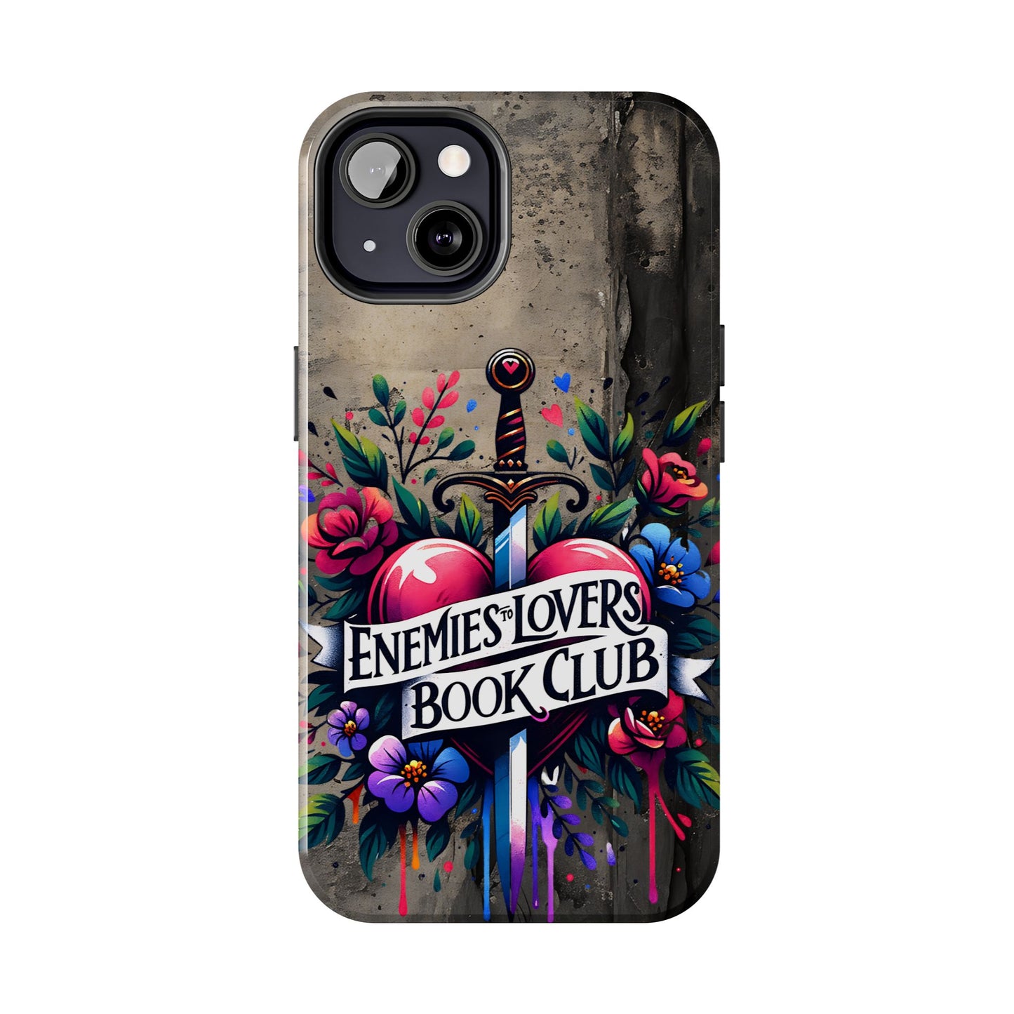 Enemies Lovers Book Club Phone Case — Gothic Floral Sword Protective Cover