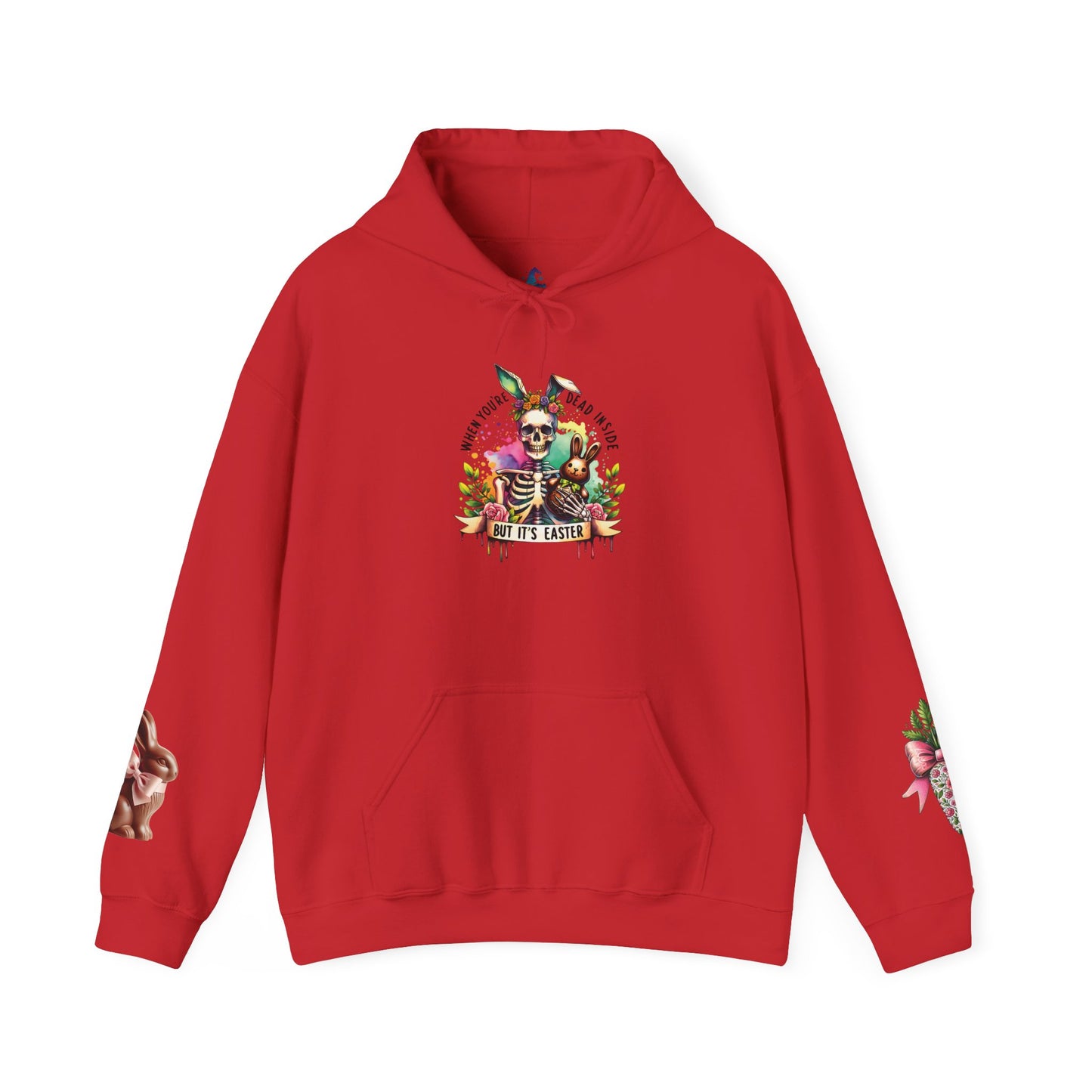 Skeleton Hoodie — "Dead inside buy is Easter" Easter Skull Pullover