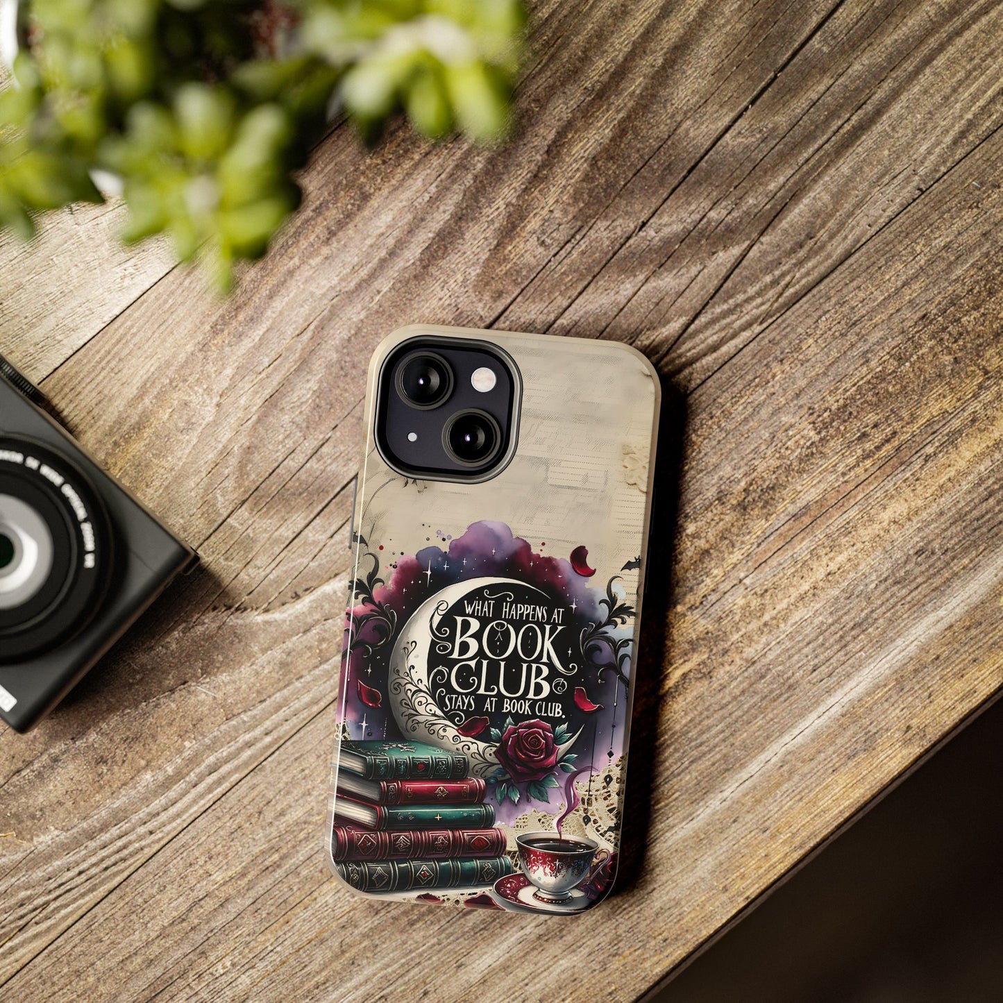 Book Club Phone Case — "What Happens at Book Club Stays at Book Club" Cozy Literary Design
