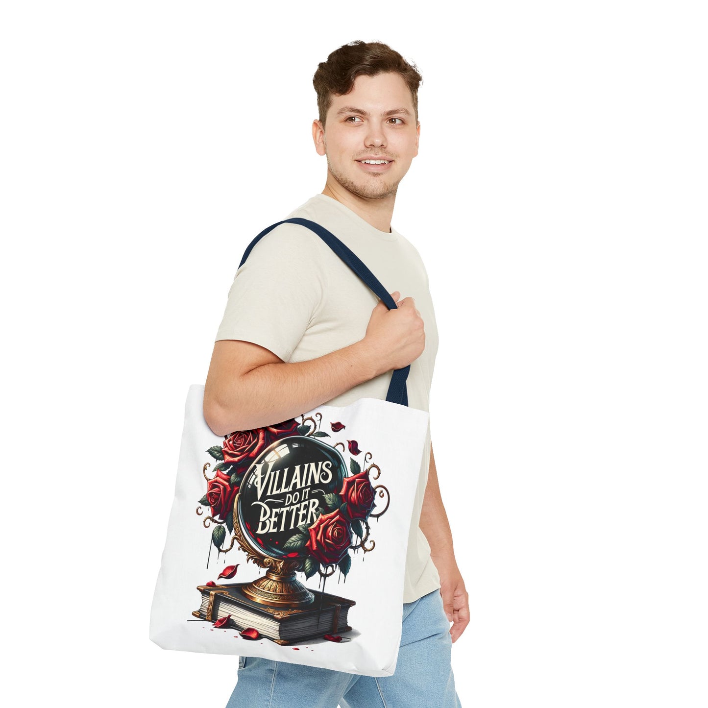 Villains Do It Better Tote Bag — Gothic Rose Bookish Aesthetic