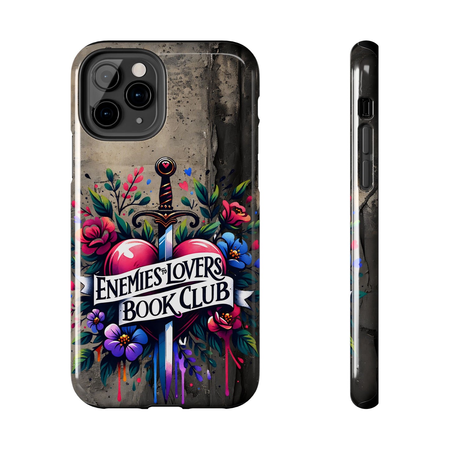 Enemies Lovers Book Club Phone Case — Gothic Floral Sword Protective Cover