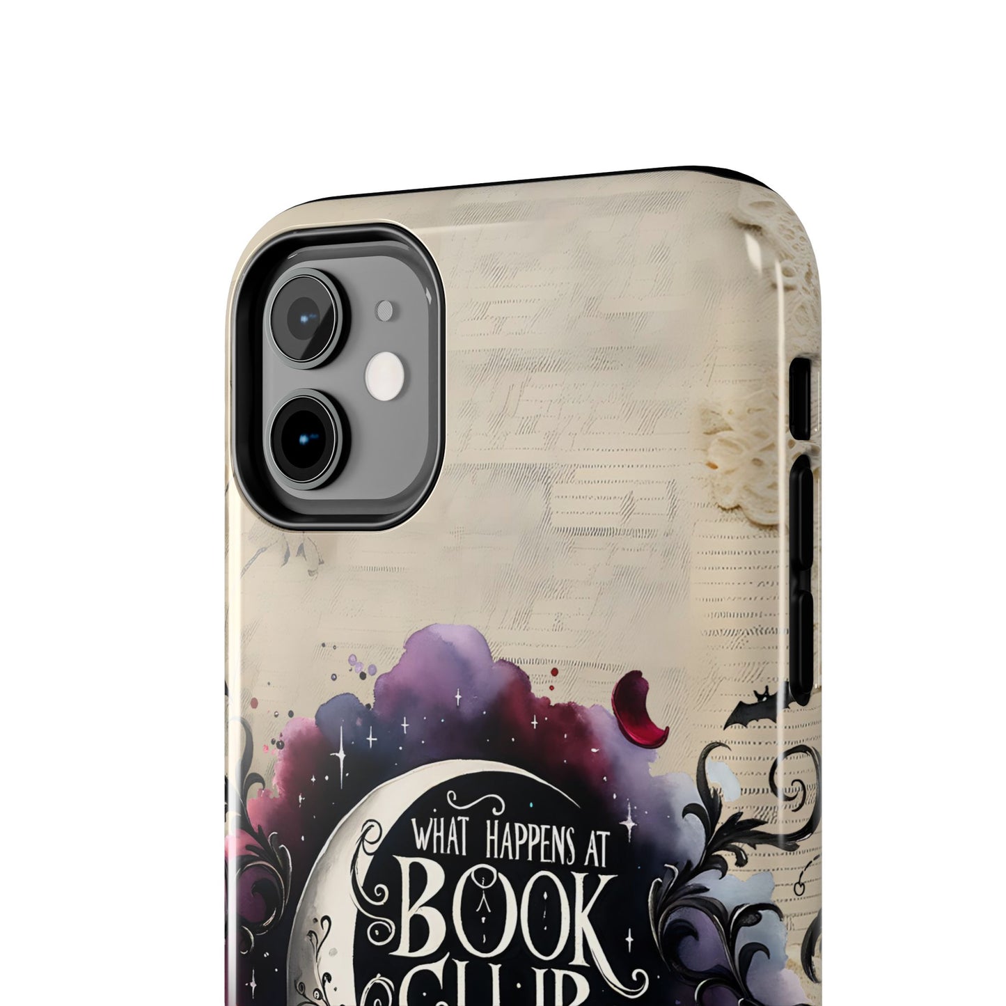 Book Club Phone Case — "What Happens at Book Club Stays at Book Club" Cozy Literary Design
