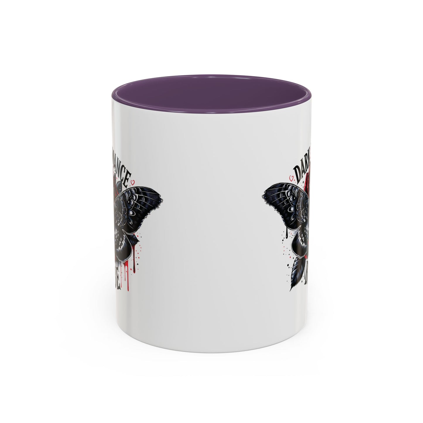 Dark Romance Babe Coffee Mug — Gothic Moth & Rose Accent Mug